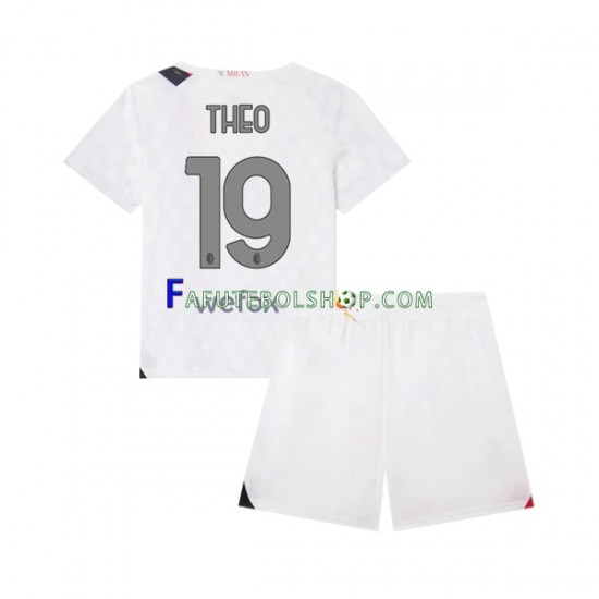 Camisa 2 AC Milan Theo 19 2023-2024 manga curta ,infantil