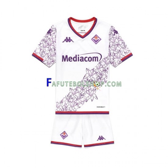 Camisa 2 ACF Fiorentina 2023-2024 manga curta ,infantil