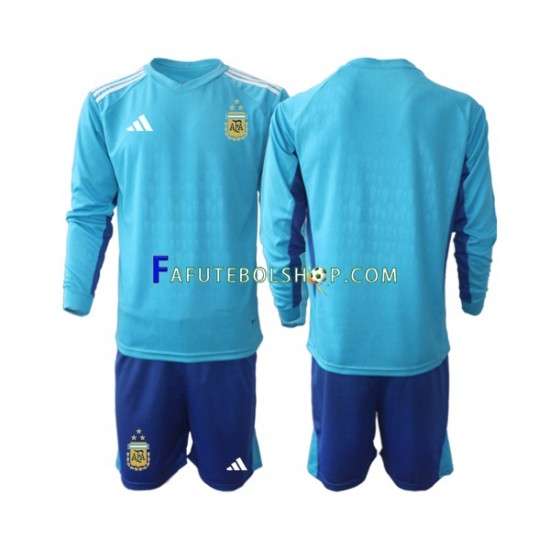 Camisa Goleiro 3 Argentina 2023 manga longa ,infantil