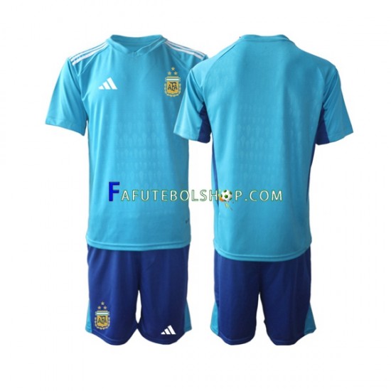 Camisa Goleiro 3 Argentina 2023-2024 manga curta ,infantil