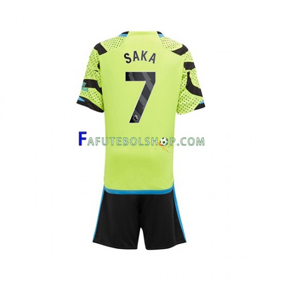 Camisa 2 Arsenal Saka 7 2023-2024 manga curta ,infantil