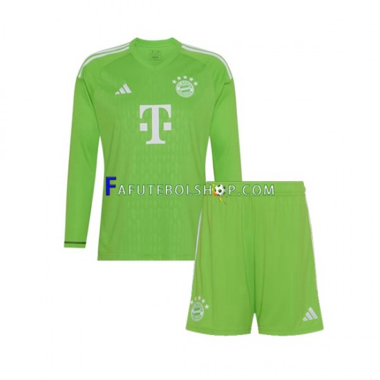 Camisa Goleiro 2 Bayern de Munique 2023-2024 manga longa ,infantil