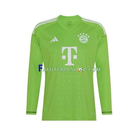 Camisa Goleiro 2 Bayern de Munique Manuel Neuer 1 2023-2024 manga longa ,Masculino