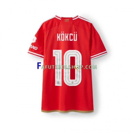 Camisa 1 Benfica Orkun Kokcu 10 2023-2024 manga curta ,Masculino