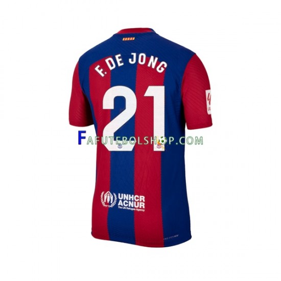 Camisa 1 FC Barcelona Frenkie de Jong 21 2023-2024 manga curta ,Masculino