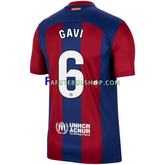 Camisa 1 FC Barcelona Gavi 6 2023-2024 manga curta ,Masculino