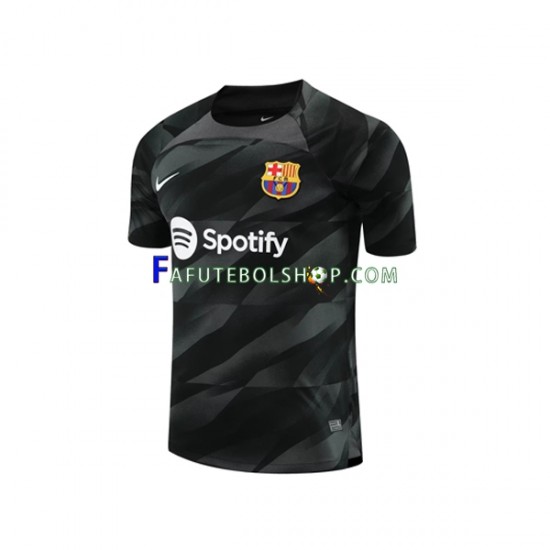 Camisa Goleiro 2 FC Barcelona 2023-2024 manga curta ,Masculino