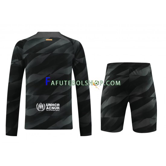 Camisa Goleiro 2 FC Barcelona 2023-2024 manga longa ,infantil