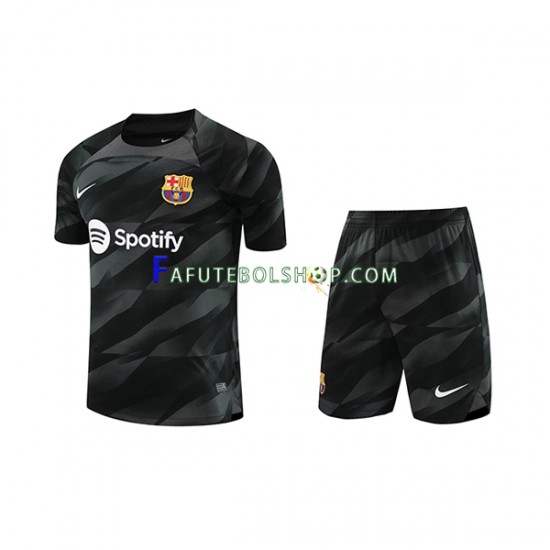 Camisa Goleiro 2 FC Barcelona 2023-2024 manga curta ,infantil