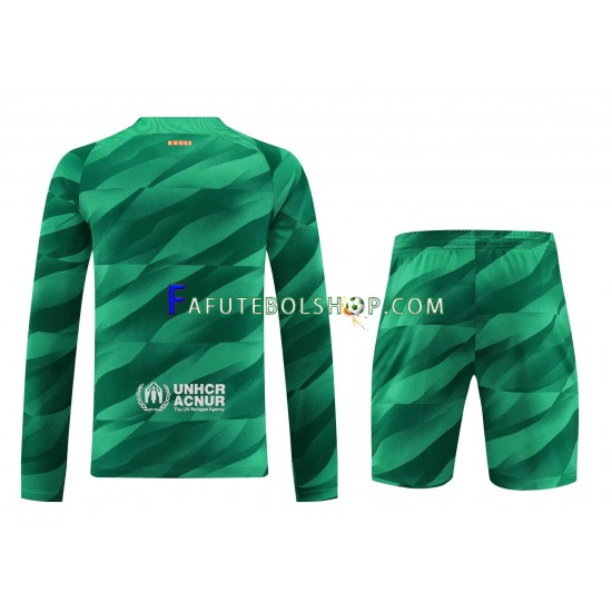 Camisa Goleiro 1 FC Barcelona 2023-2024 manga longa ,infantil