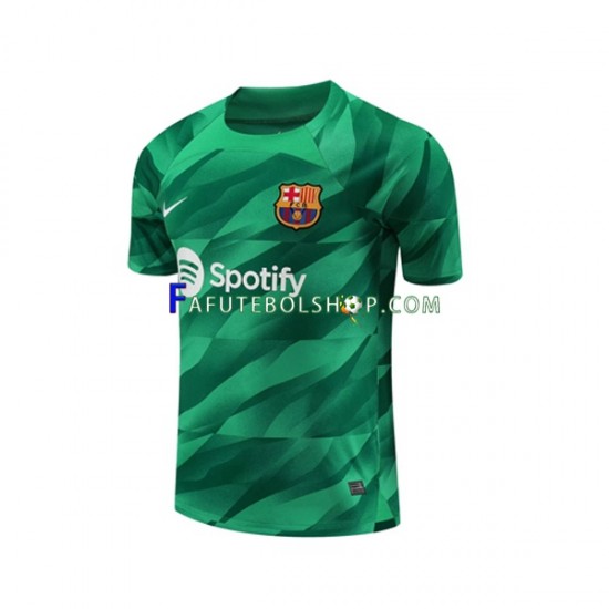 Camisa Goleiro 1 FC Barcelona 2023-2024 manga curta ,Masculino