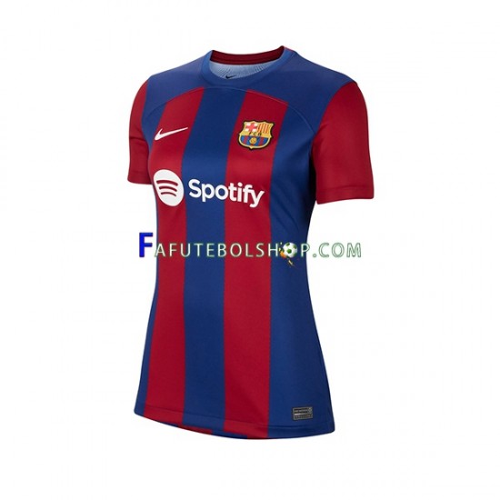 Camisa 1 FC Barcelona 2023-2024 manga curta ,Feminino