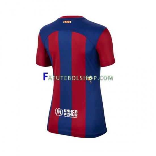 Camisa 1 FC Barcelona 2023-2024 manga curta ,Feminino