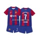 Camisa 1 FC Barcelona Ousmane Dembele 7 2023-2024 manga curta ,infantil