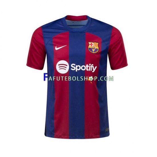 Camisa 1 FC Barcelona Ousmane Dembele 7 2023-2024 manga curta ,Masculino