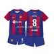 Camisa 1 FC Barcelona Pedri 8 2023-2024 manga curta ,infantil