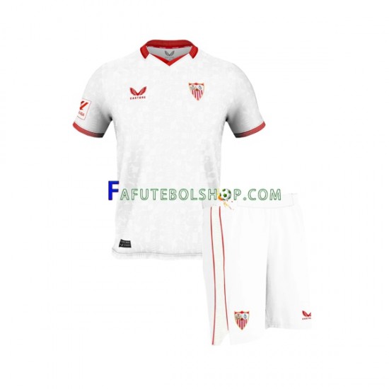 Camisa 1 FC Sevilla 2023-2024 manga curta ,infantil