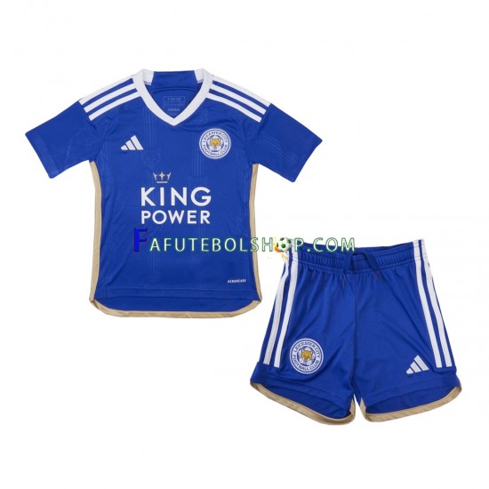 Camisa 1 Leicester City 2023-2024 manga curta ,infantil