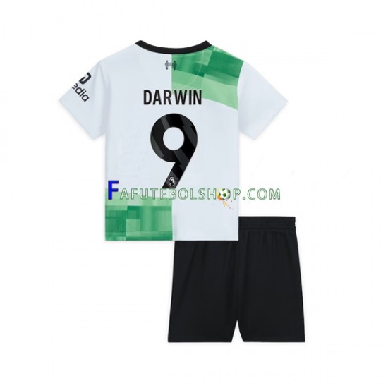 Camisa 2 Liverpool Darwin Nunez 9 2023-2024 manga curta ,infantil