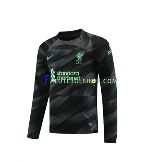 Camisa Goleiro 2 Liverpool 2023-2024 manga longa ,Masculino