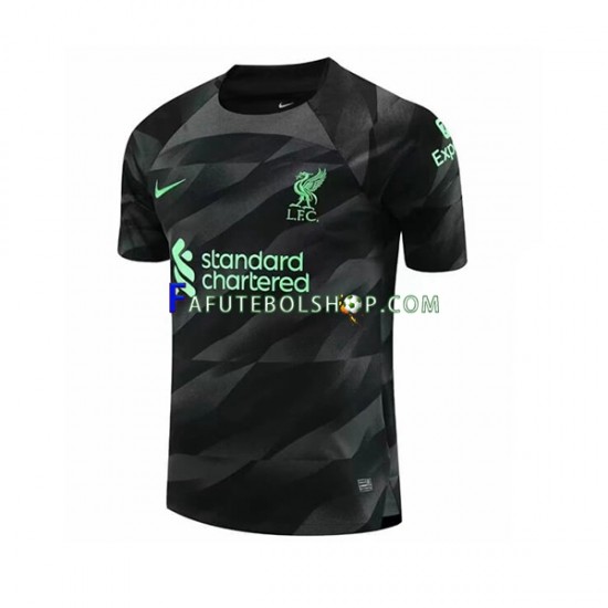 Camisa Goleiro 2 Liverpool 2023-2024 manga curta ,Masculino