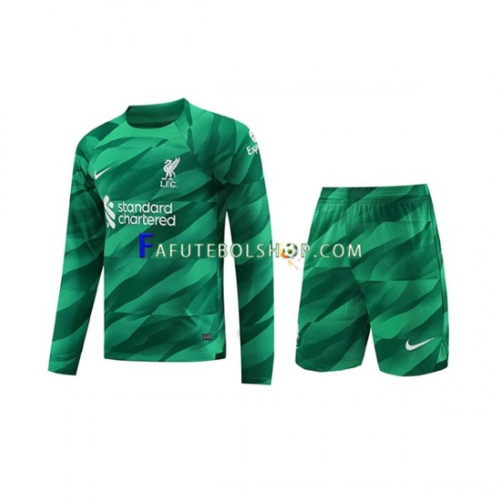 Camisa Goleiro 1 Liverpool 2023-2024 manga longa ,infantil