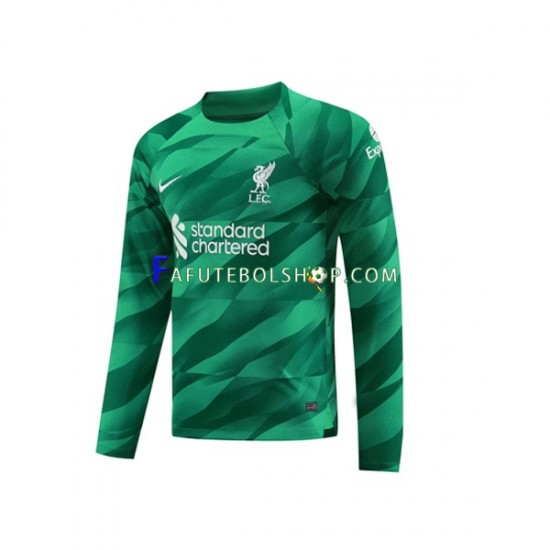 Camisa Goleiro 1 Liverpool 2023-2024 manga longa ,Masculino