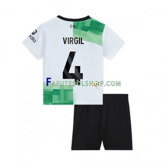 Camisa 2 Liverpool Virgil van Dijk 4 2023-2024 manga curta ,infantil