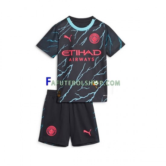 Camisa 3 Manchester City 2023-2024 manga curta ,infantil