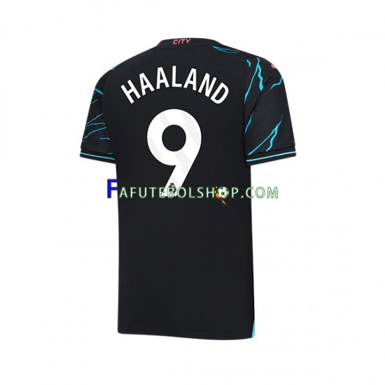 Camisa 3 Manchester City Erling Haaland 9 2023-2024 manga curta ,Masculino