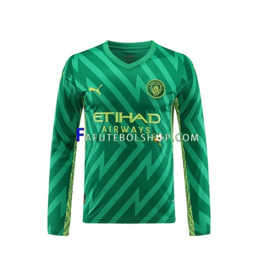 Camisa Goleiro 1 Manchester City 2023-2024 manga longa ,Masculino