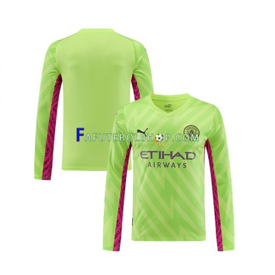 Camisa Goleiro 3 Manchester City 2023-2024 manga longa ,Masculino