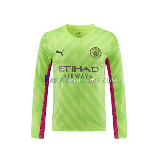 Camisa Goleiro 3 Manchester City 2023-2024 manga longa ,Masculino