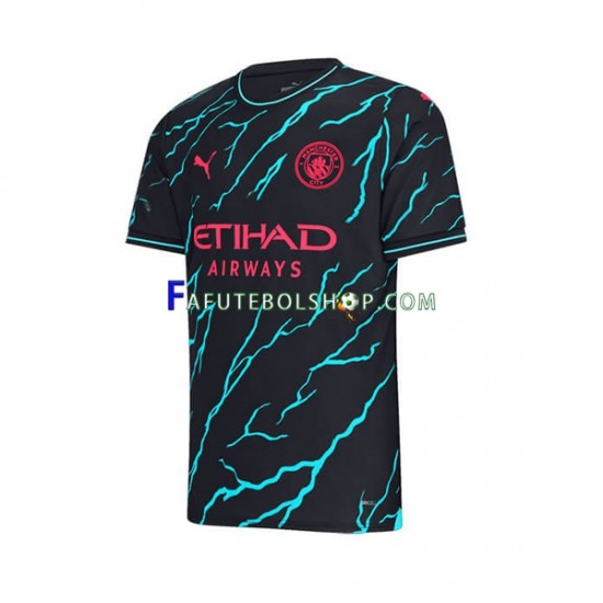 Camisa 3 Manchester City Julian Alvarez 19 2023-2024 manga curta ,Masculino