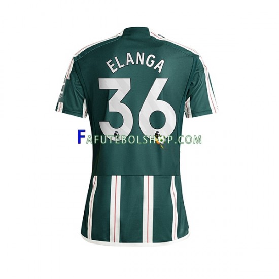 Camisa 2 Manchester United Anthony Elanga 36 2023-2024 manga curta ,Masculino