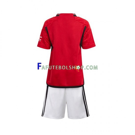 Camisa 1 Manchester United 2023-2024 manga curta ,infantil