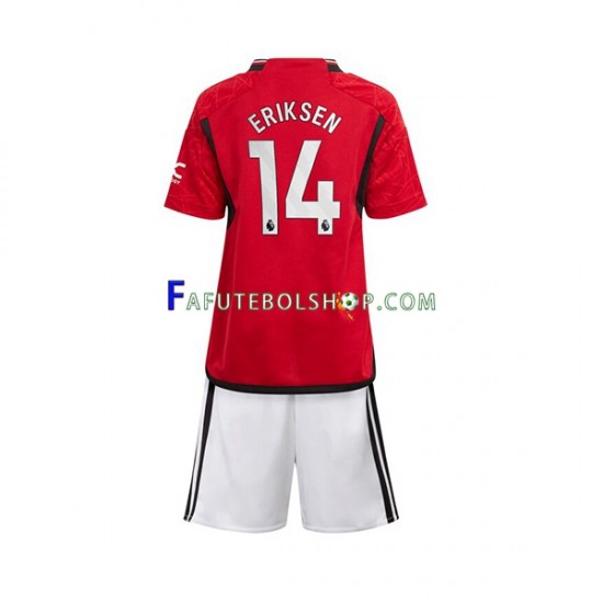 Camisa 1 Manchester United Eriksen 14 2023-2024 manga curta ,infantil