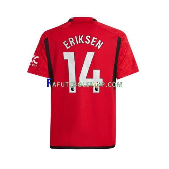 Camisa 1 Manchester United Eriksen 14 2023-2024 manga curta ,Masculino