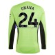 Camisa Goleiro 1 Manchester United Andre Onana 24 2023-2024 manga longa ,Masculino