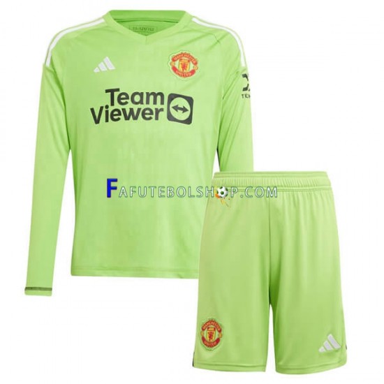 Camisa Goleiro 1 Manchester United 2023-2024 manga longa ,infantil