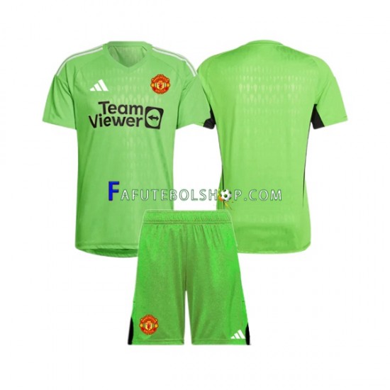 Camisa Goleiro 1 Manchester United 2023-2024 manga curta ,infantil