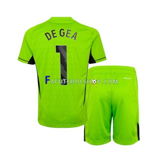 Camisa Goleiro 1 Manchester United DE GEA 1 2023-2024 manga curta ,infantil