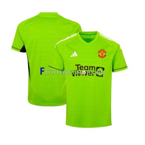 Camisa Goleiro 1 Manchester United 2023-2024 manga curta ,Masculino