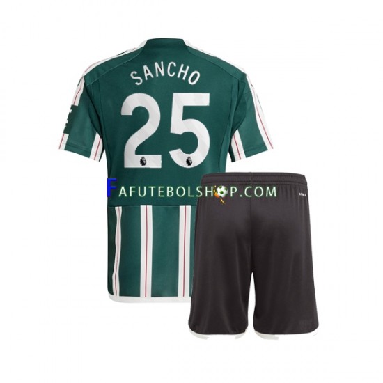 Camisa 2 Manchester United Jadon Sancho 25 2023-2024 manga curta ,infantil