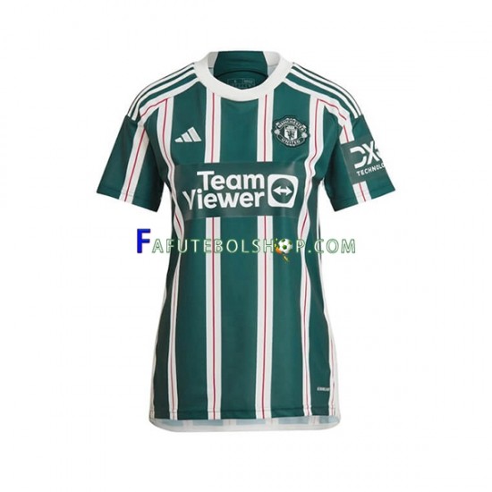 Camisa 2 Manchester United 2023-2024 manga curta ,Feminino