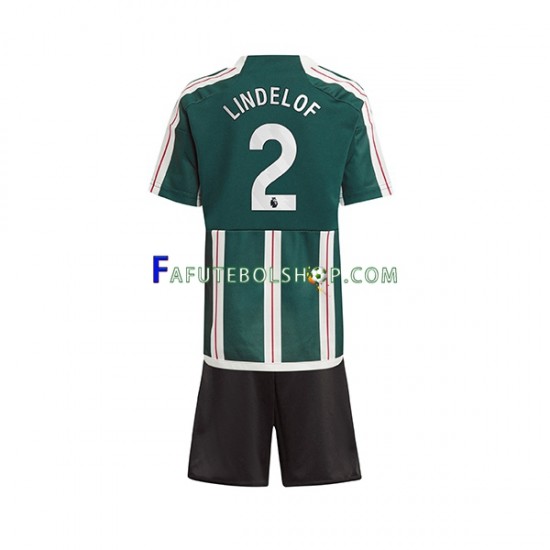 Camisa 2 Manchester United Lindelof 2 2023-2024 manga curta ,infantil