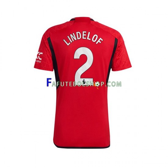 Camisa 1 Manchester United Lindelof 2 2023-2024 manga curta ,Masculino