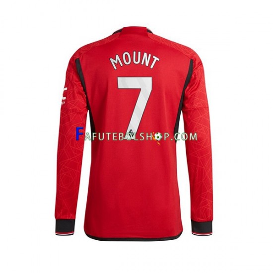 Camisa 1 Manchester United Mount 7 2023-2024 manga longa ,Masculino