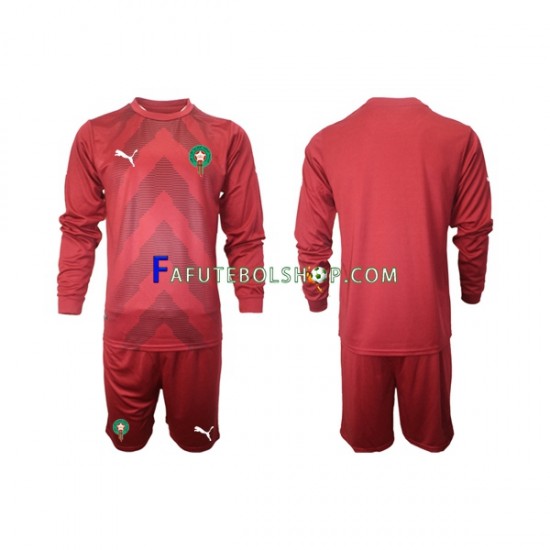 Camisa Goleiro 1 Marrocos 2022 manga longa ,infantil