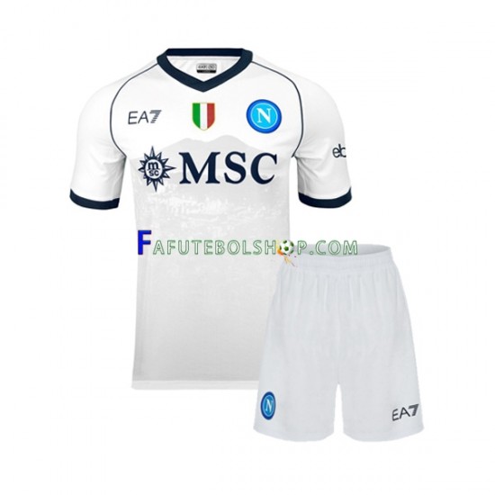 Camisa 2 Napoli 2023-2024 manga curta ,infantil